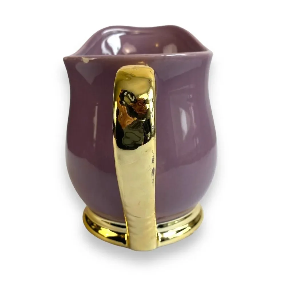 Ceramic Creamer Purple W/ Gold Handle & Trim‎  Decanter Maximalist Mugs